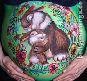 Babybauchbemalung Ostern 2019