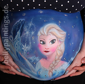 Babybauchbemalung Frozen