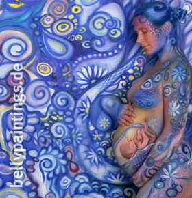 Babybauchbemalung "Der Beginn"
