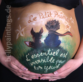 Babybauchbemalung Der Kleine Prinz